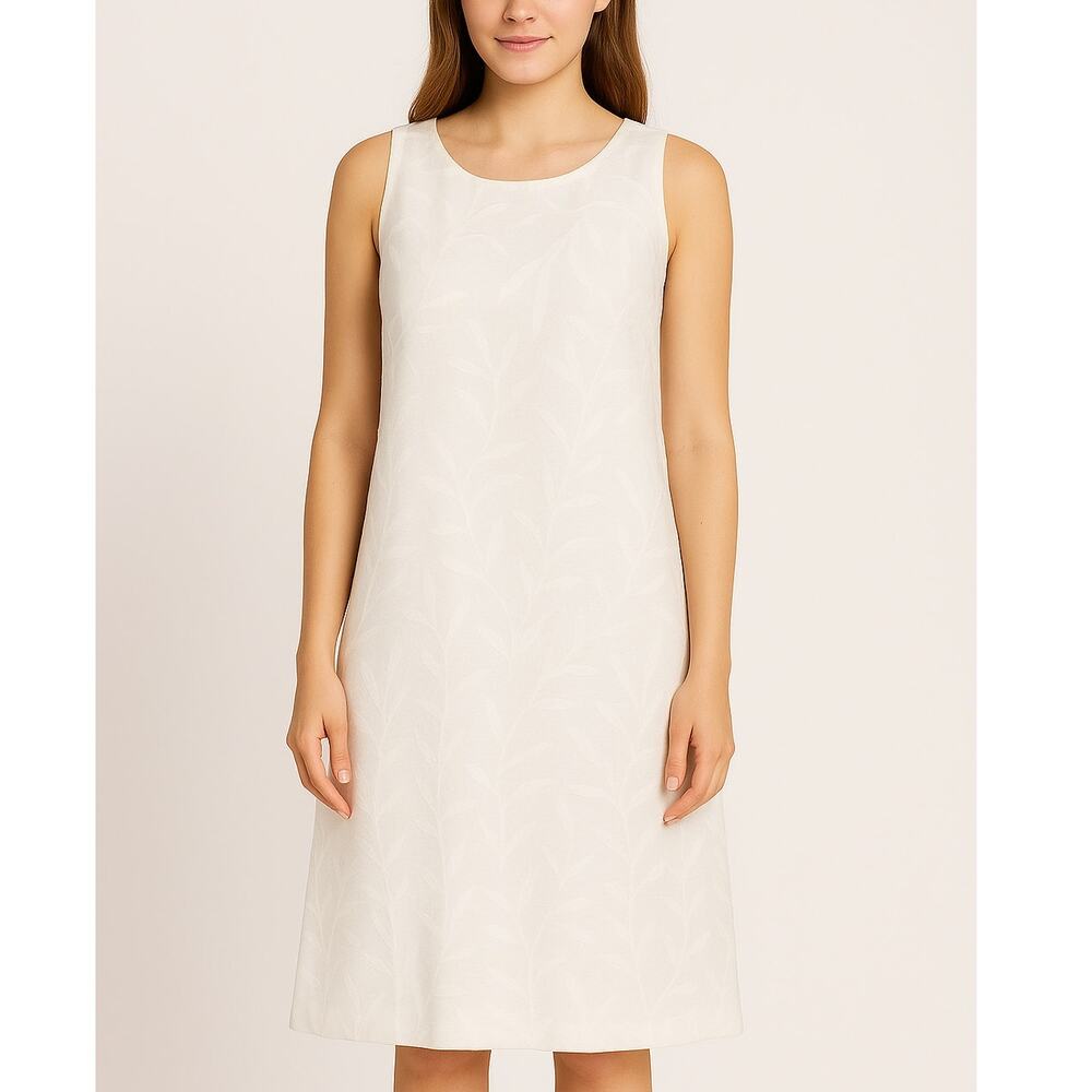 Betsey Johnson White Textured Sleeveless A-Line Dress Size 10 NWT